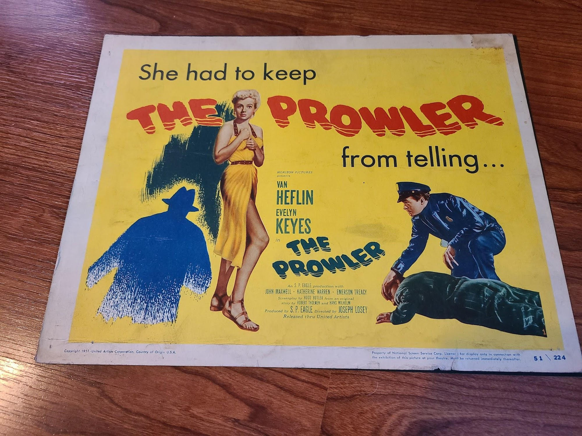 The Prowler 1951 Title Cards