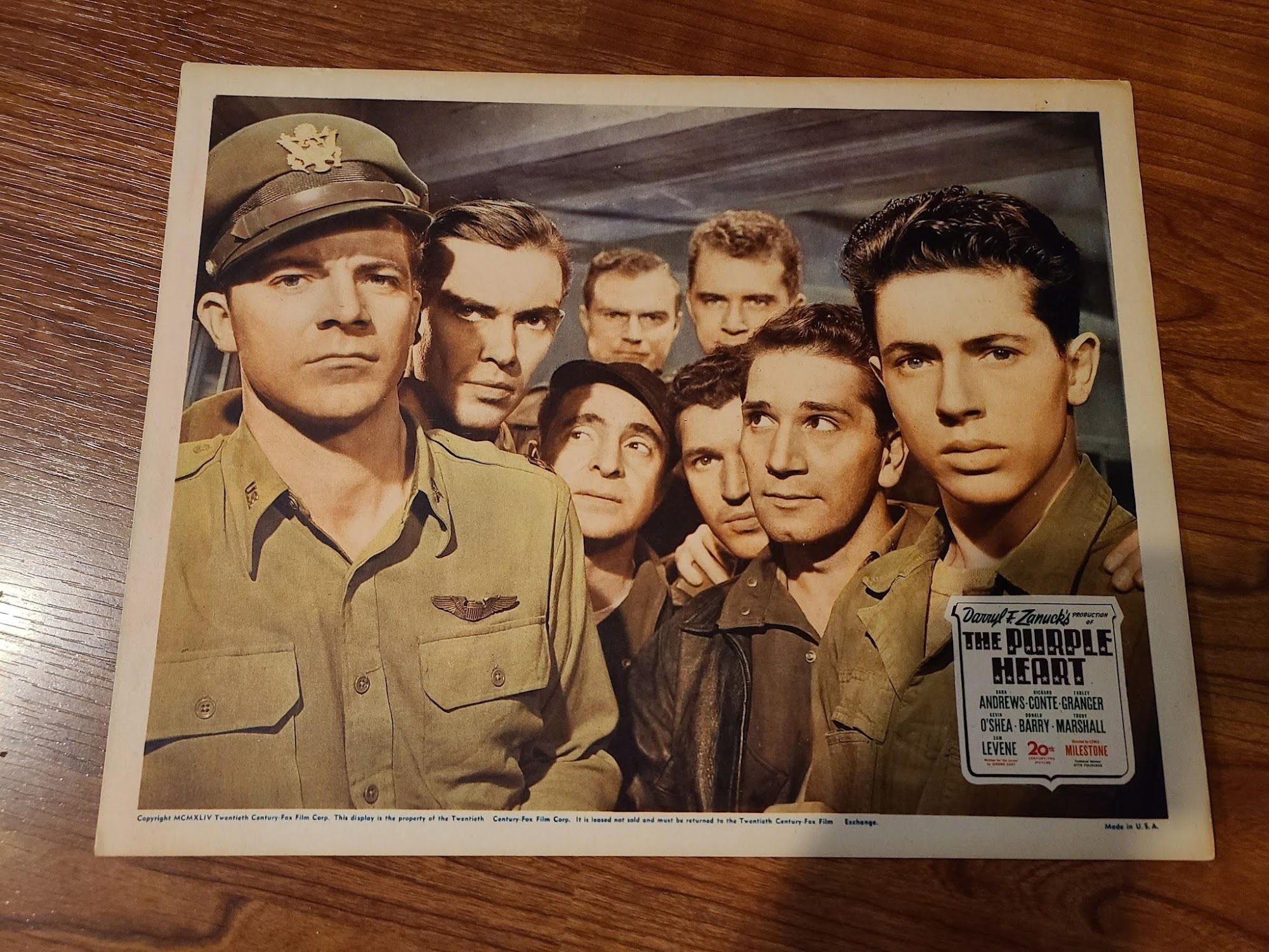 The Purple Heart 1944 Military/Aviation Lobby Cards