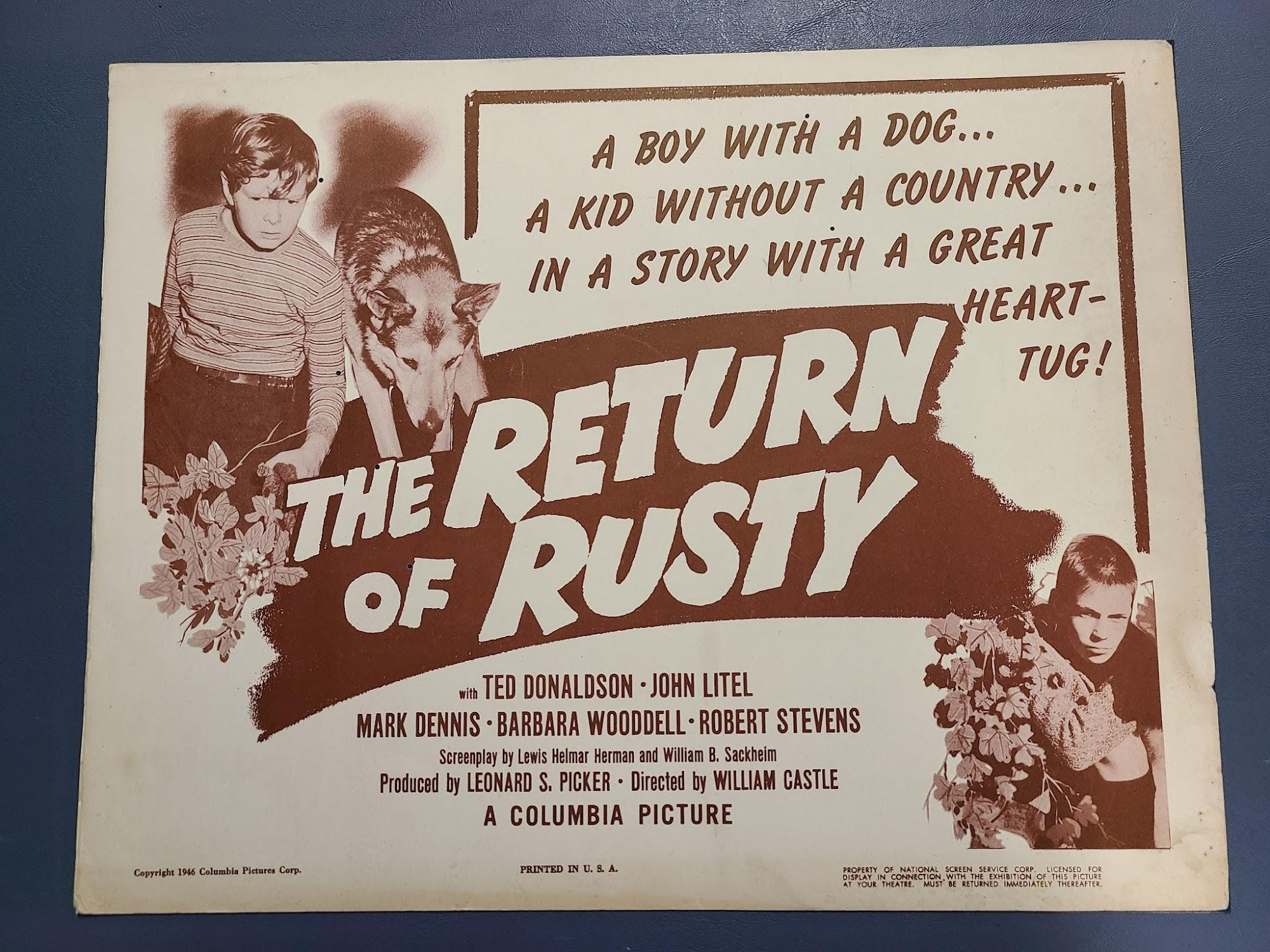 The Return Of Rusty 1946 Title Cards