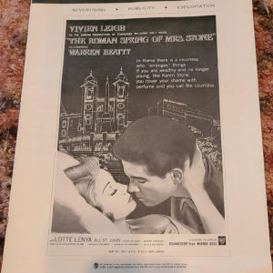 The Roman Spring Of Mrs. Stone 1961 Press Books