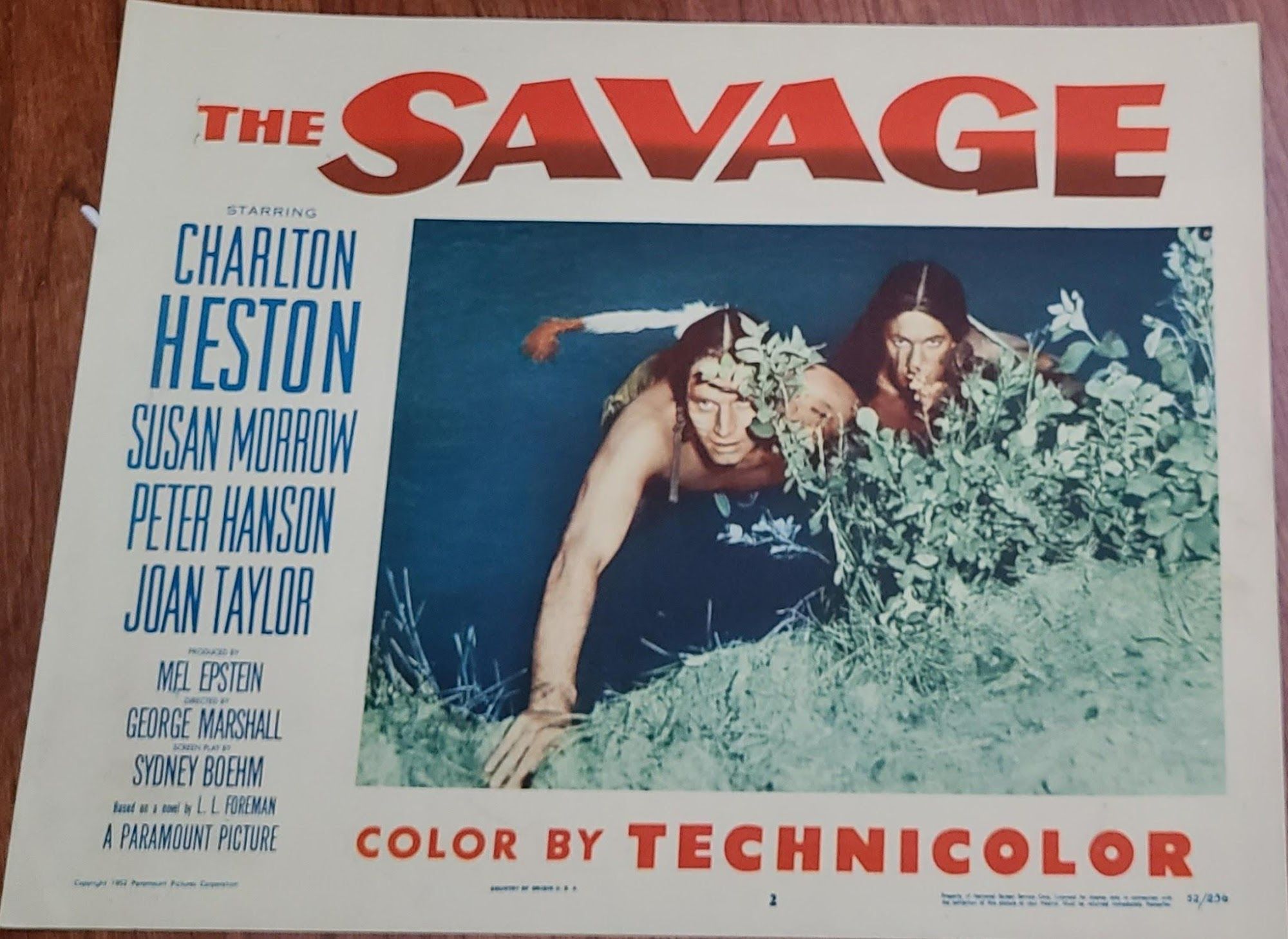 The Savage 1952 Western Lobby Cards