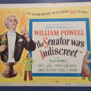 The Senator Was Indiscreet 1947 Title Cards