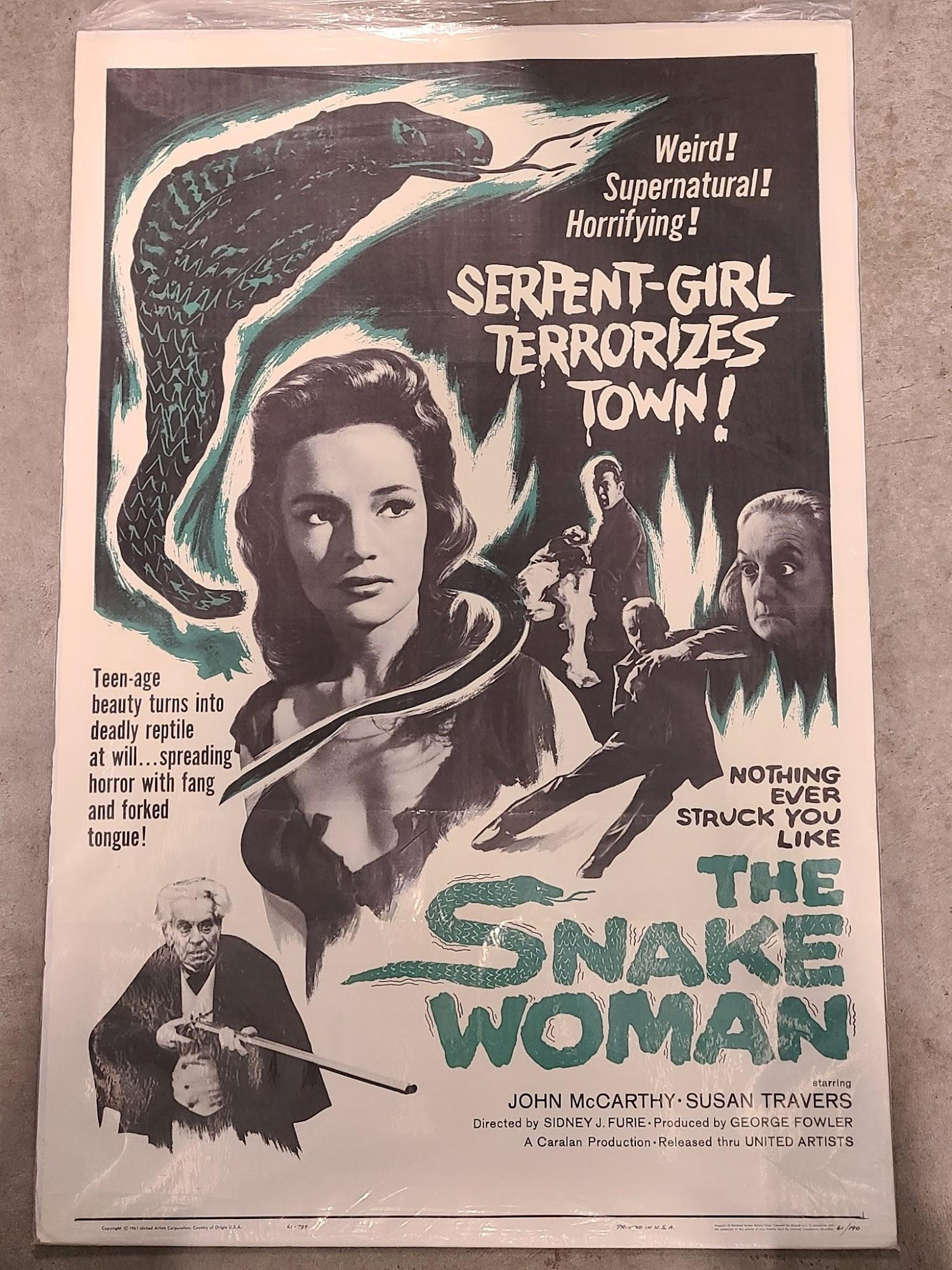 The Snake Woman 1961 1 Sheets/US