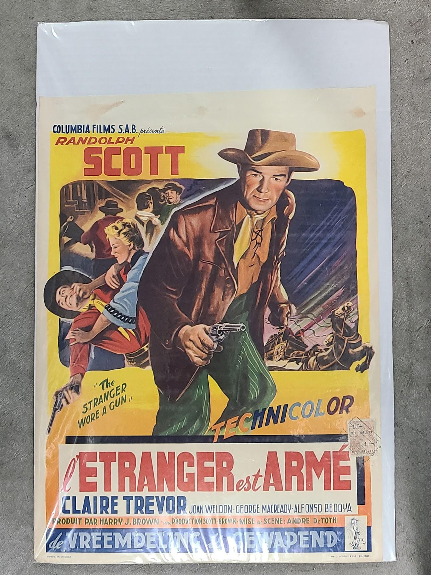 The Stranger Wore A Gun 1953 Belgium