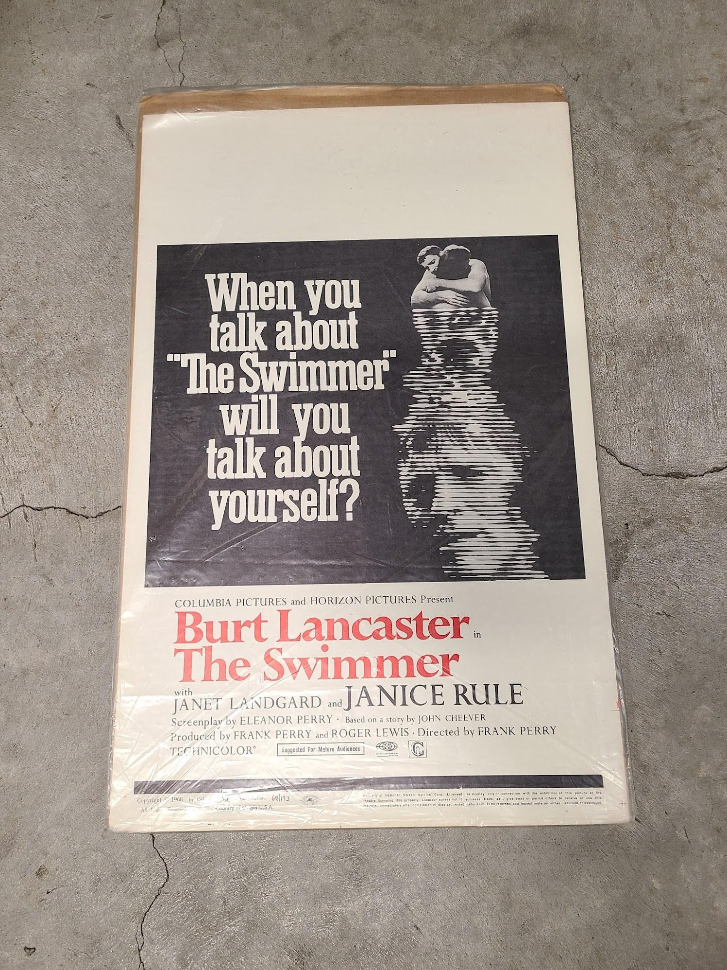 The Swimmer 1968 Window Cards