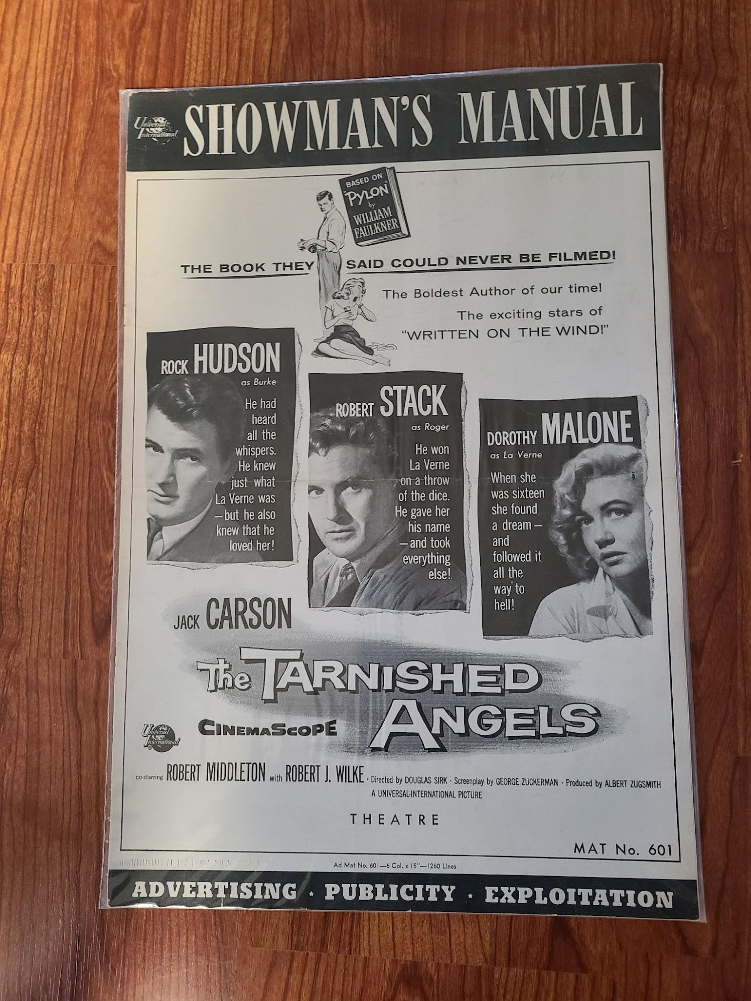 The Tarnished Angels 1957 Press Books