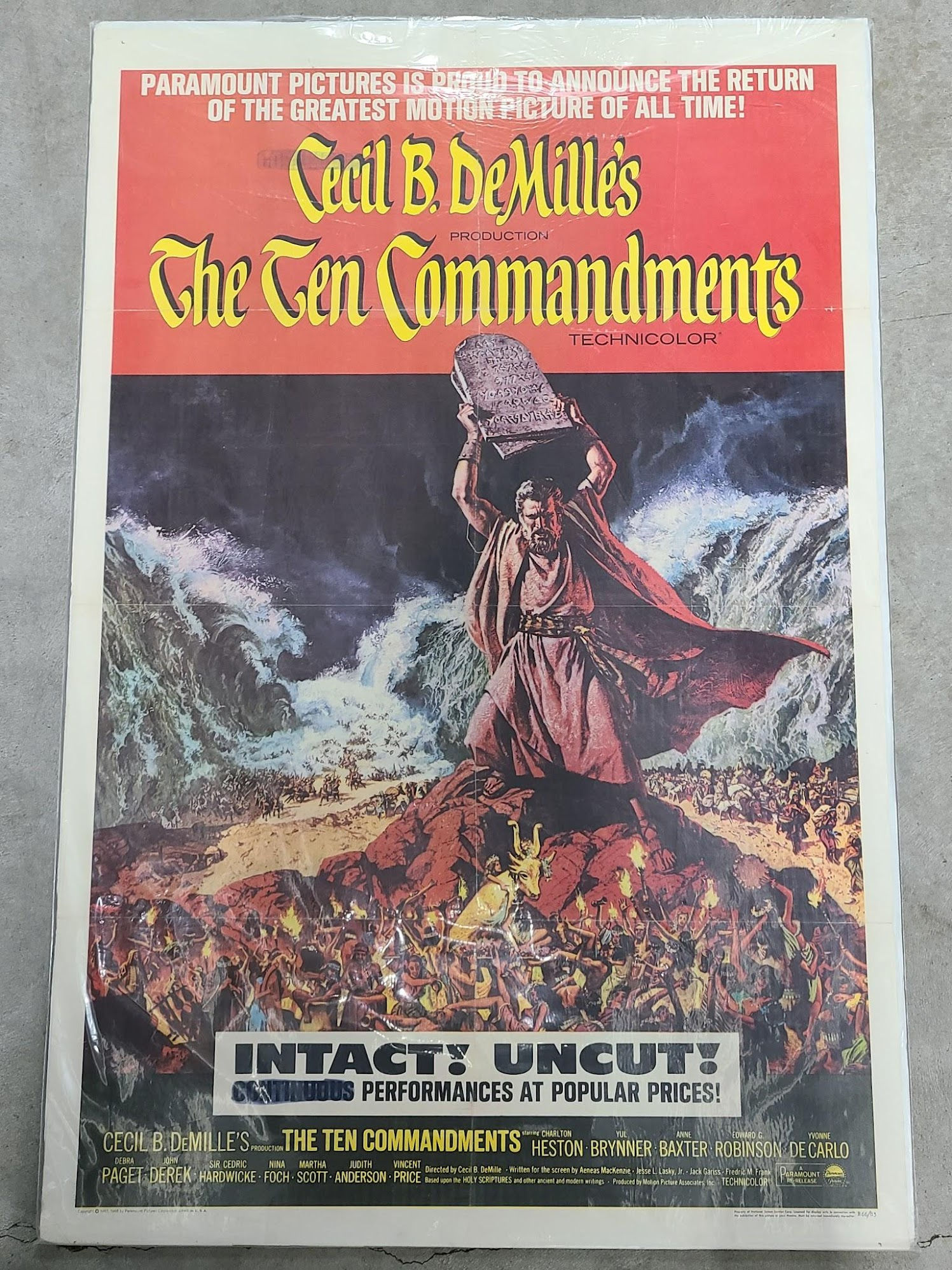 The Ten Commandments 1956 1 Sheets/US