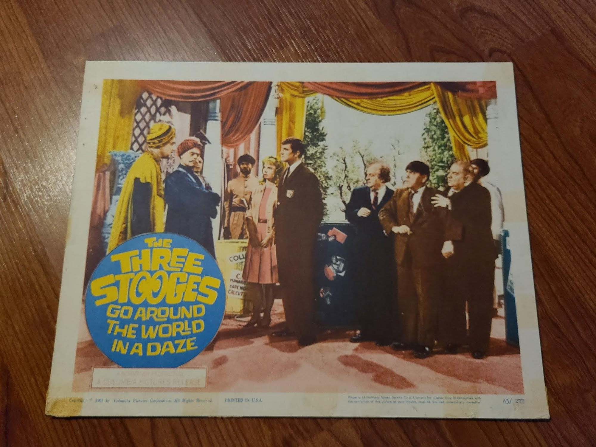 The Three Stooges/Go Around The World In A Daze 1963 General Lobby Cards