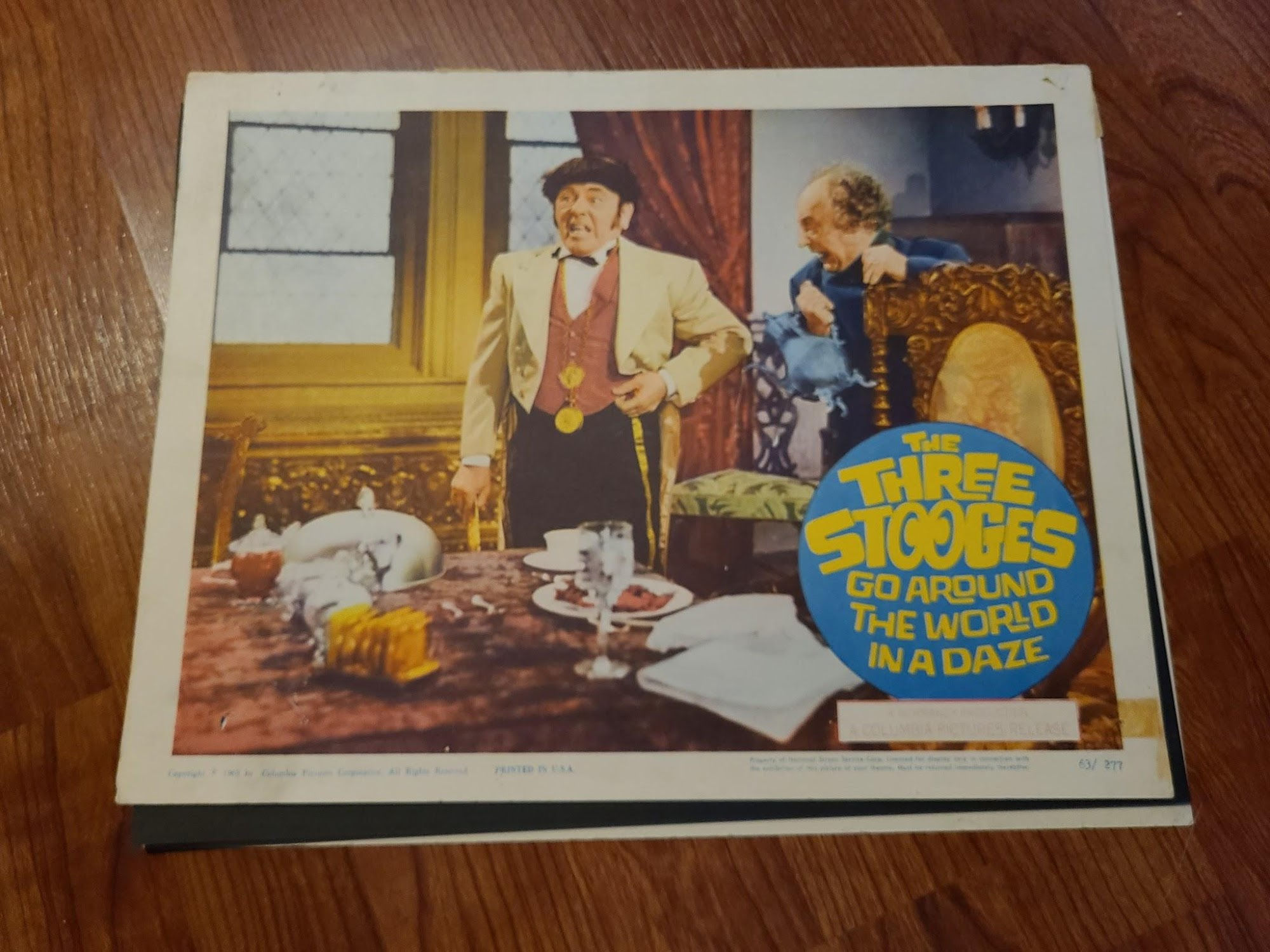 The Three Stooges/Go Around The World In A Daze 1963 General Lobby Cards