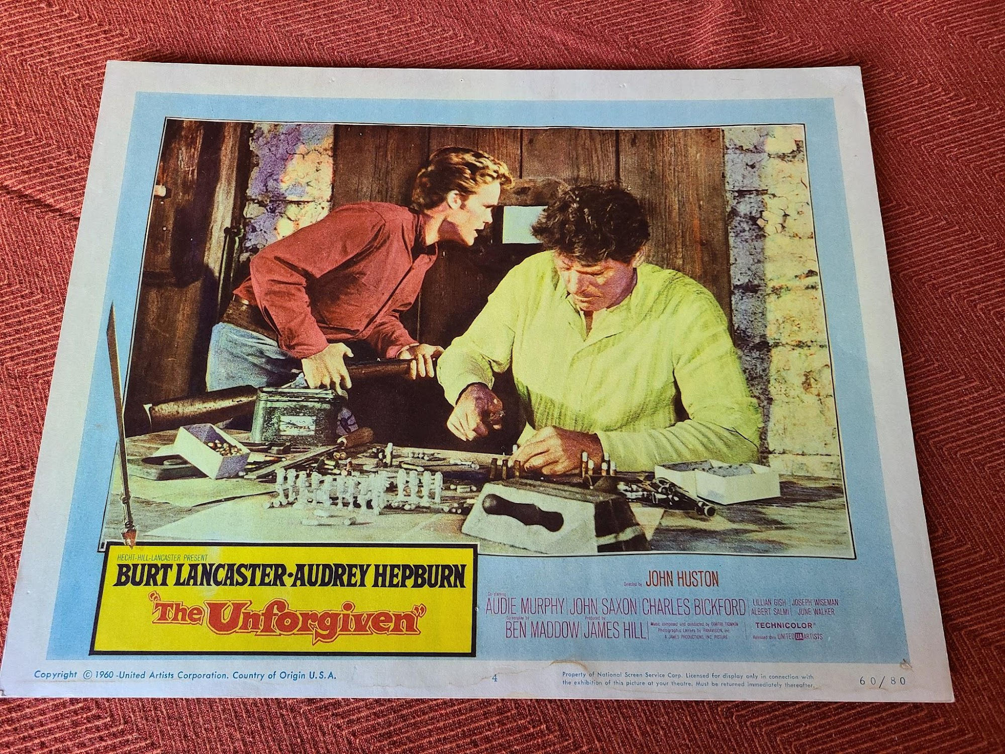 The Unforgiven 1960 Western Lobby Cards