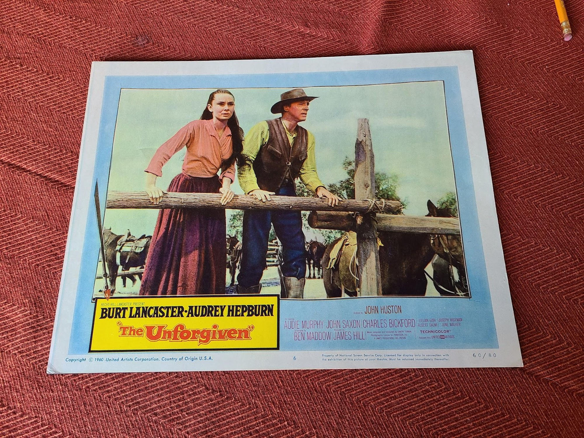 The Unforgiven 1960 Western Lobby Cards