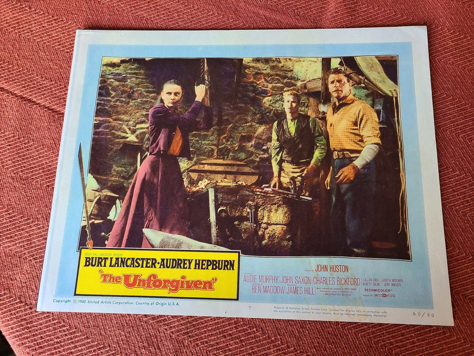 The Unforgiven 1960 Western Lobby Cards
