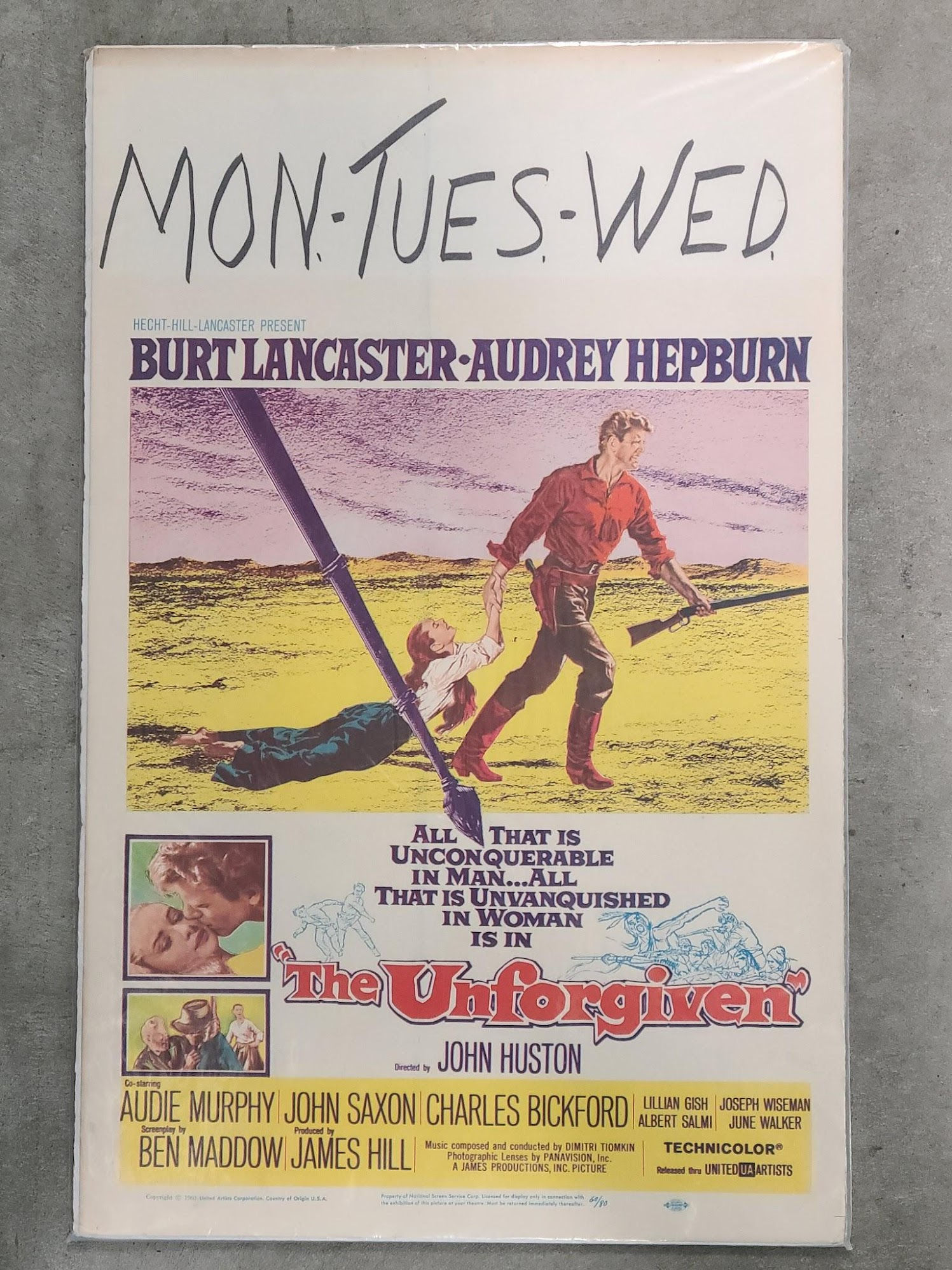 The Unforgiven 1960 Window Cards