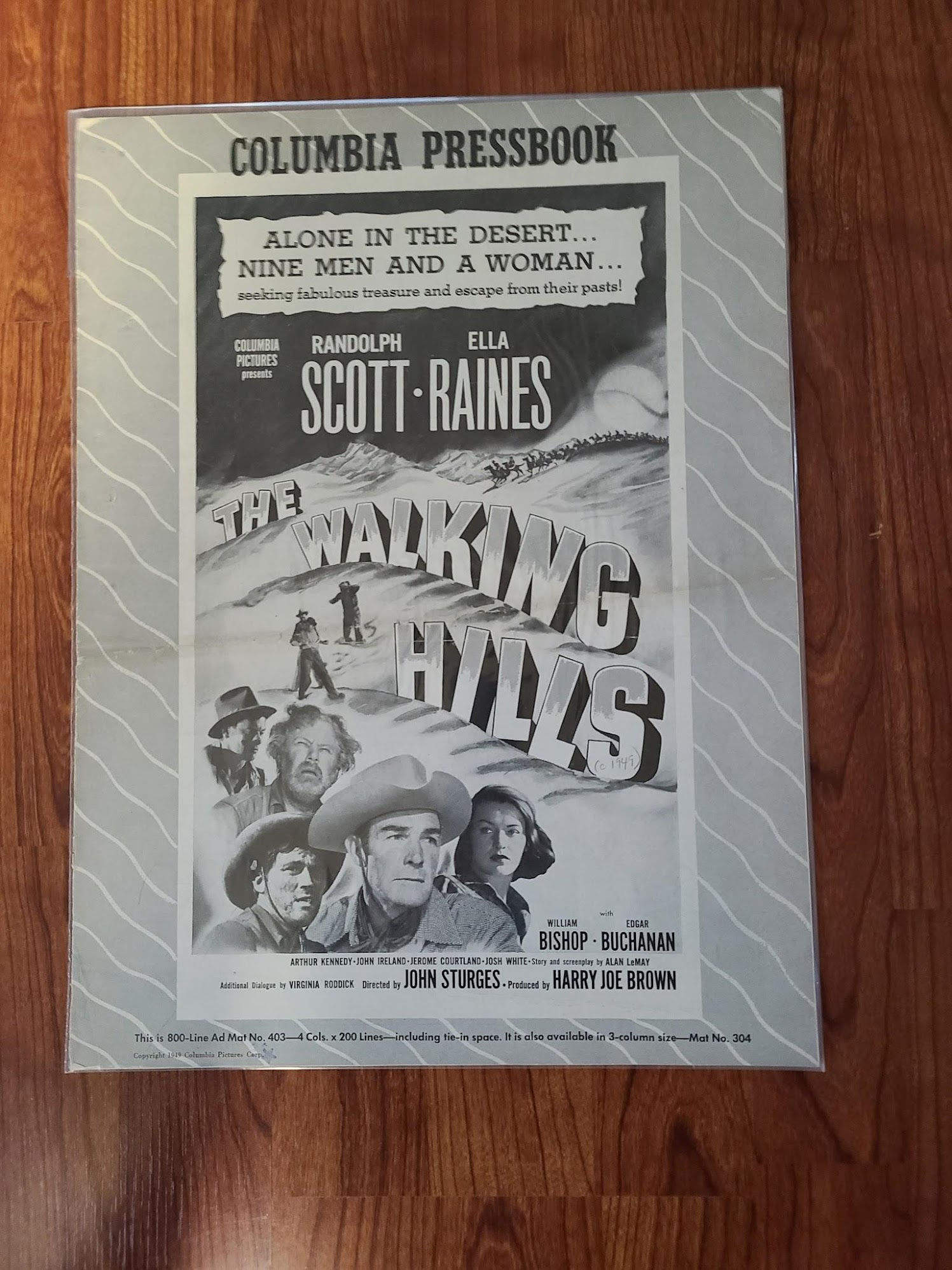 The Walking Hills 1949 Press Books