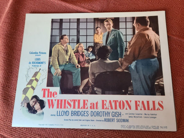 The Whislte At Eaton Falls 1951 General Lobby Cards