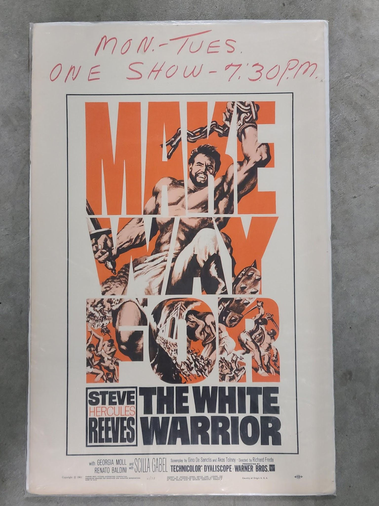 The White Warrior 1961 Window Cards