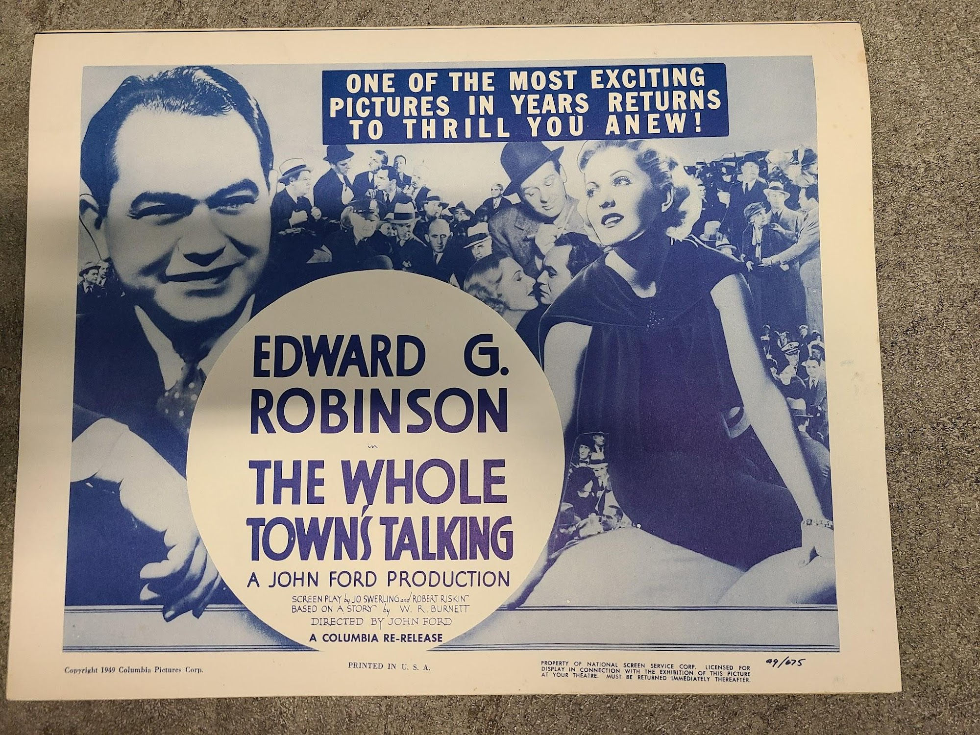 The Whole Town Is Talking 1935 Title Cards
