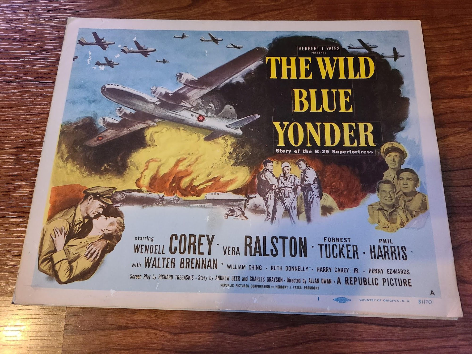 The Wild Blue Yonder 1951 Military/Aviation Lobby Cards