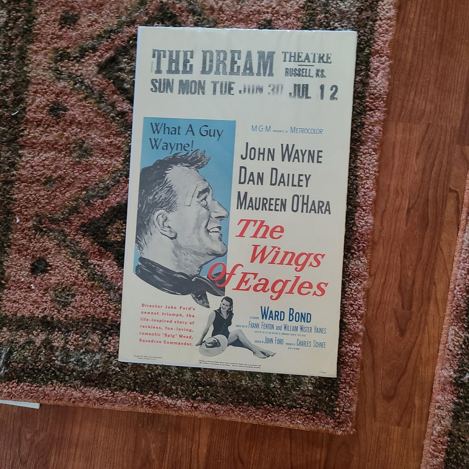 The Wings Of Eagles 1957 Window Cards