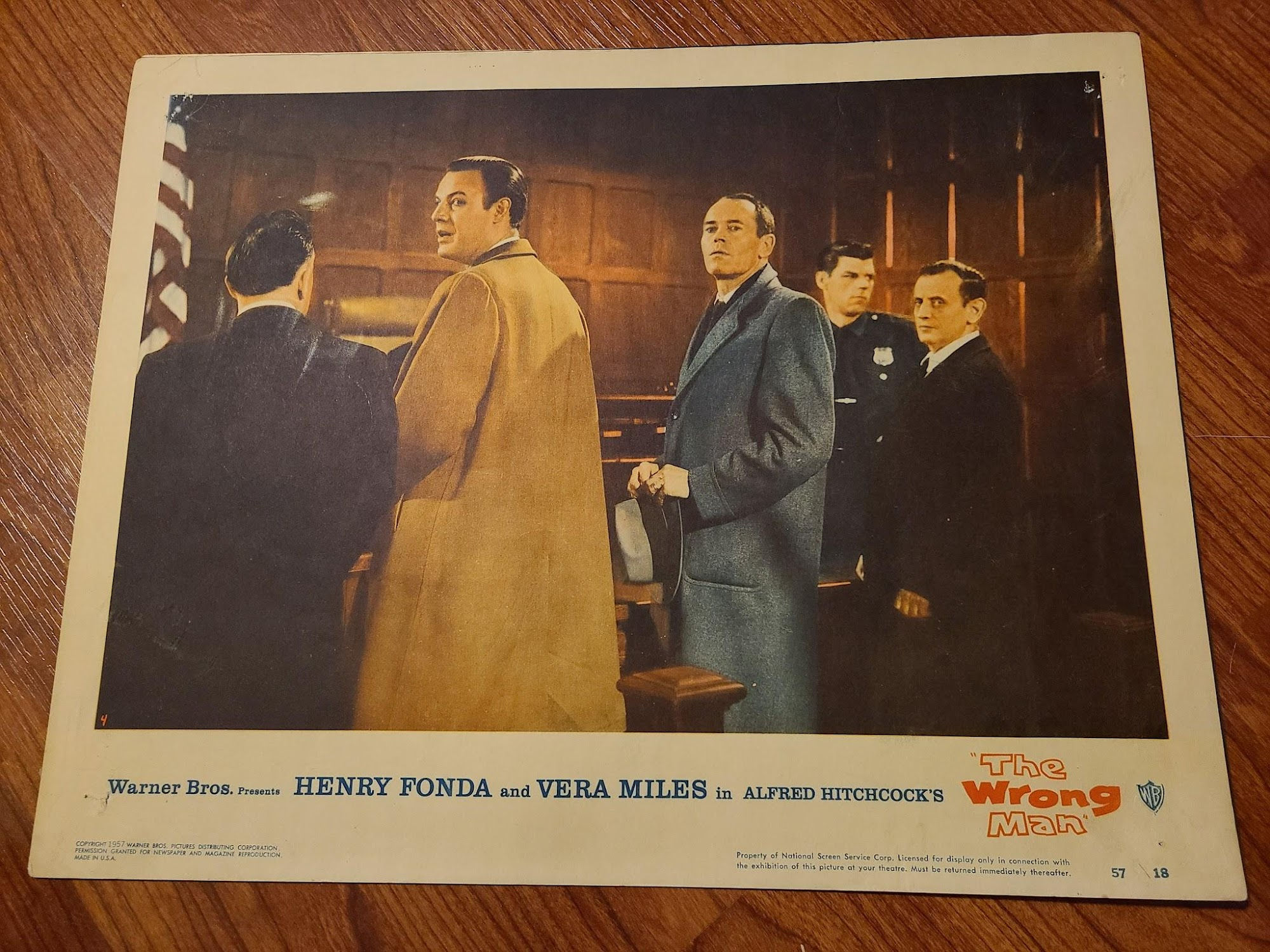 The Wrong Man 1957 General Lobby Cards