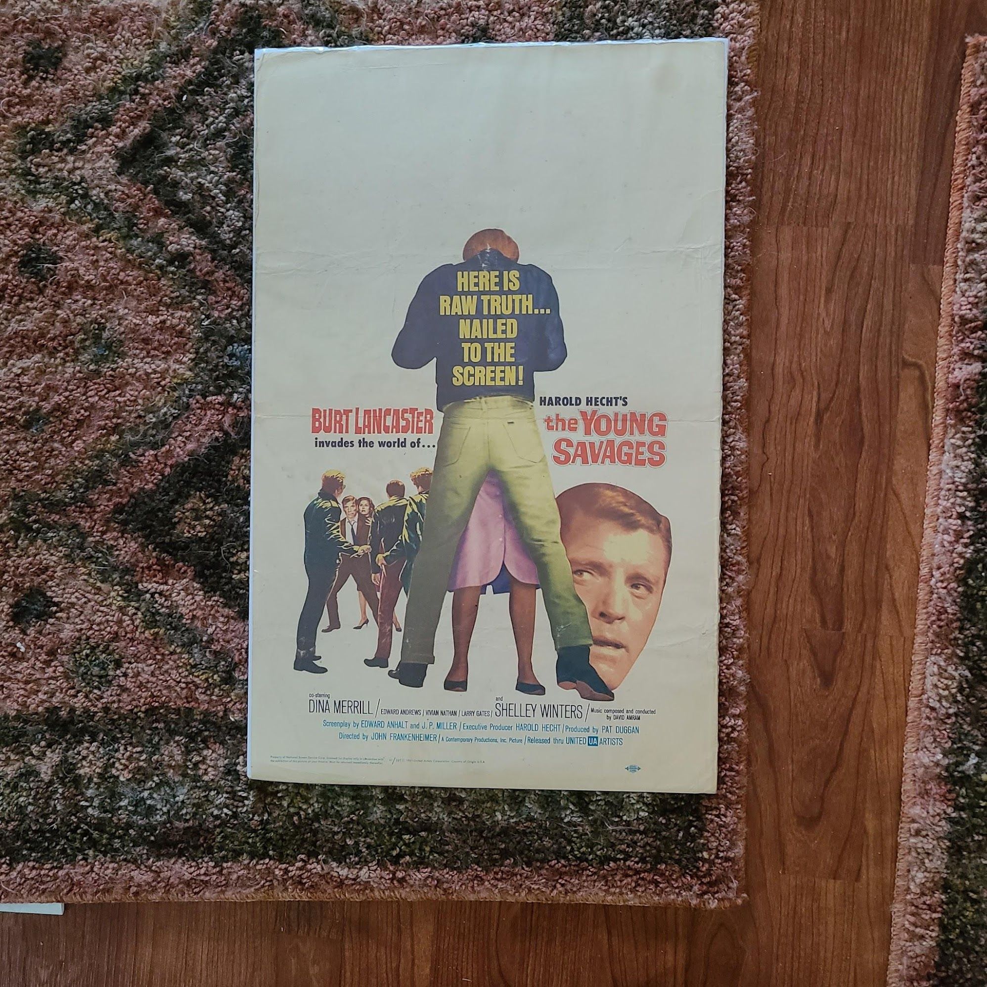 The Young Savages 1961 Window Cards
