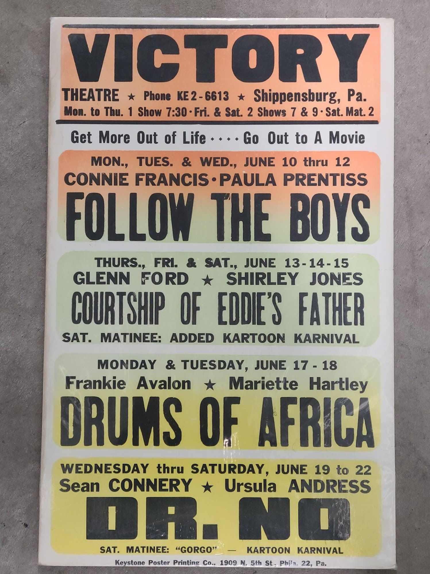 Theatre Poster 1963 Window Cards