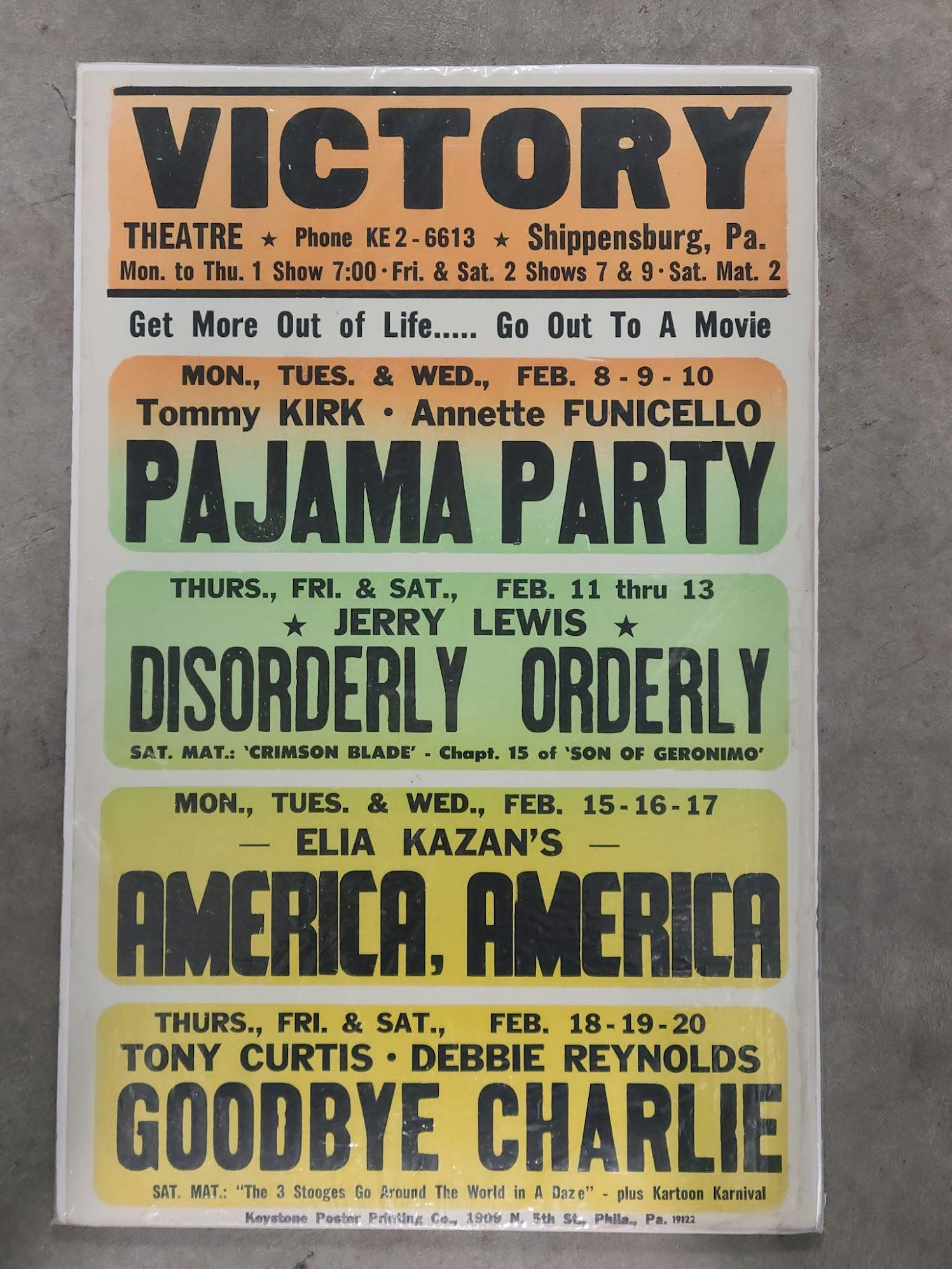 Theatre Poster 1964 Window Cards