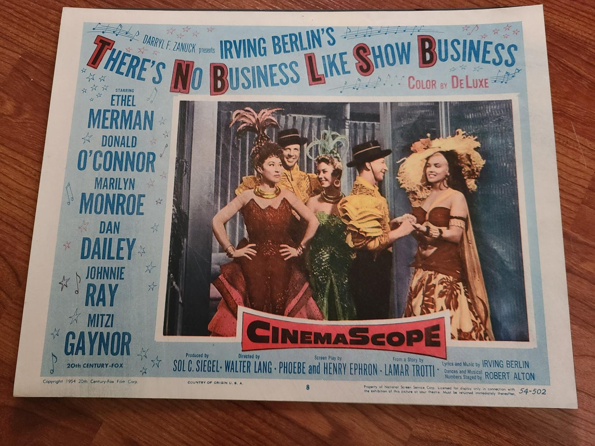 There's No Business Like Show Business 1954 General Lobby Cards