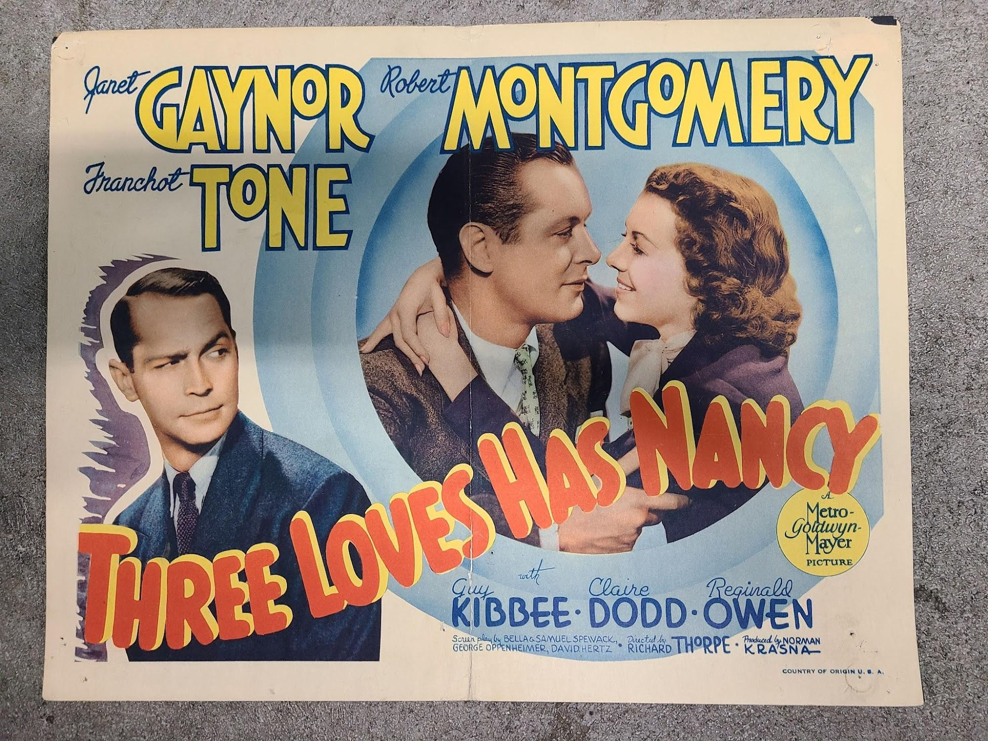 Three Loves Has Nancy 1938 Title Cards