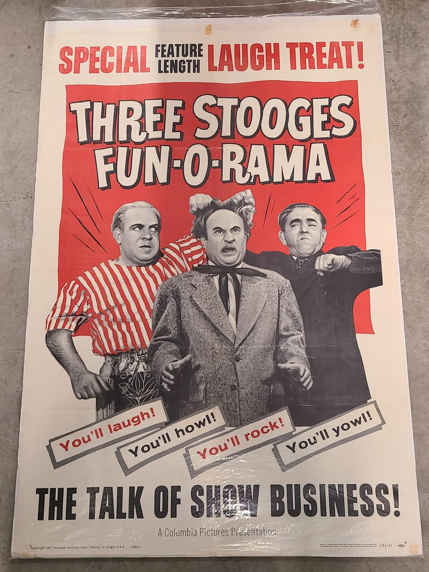 Three Stooges Fun-O-Rama 1959 1 Sheets/US