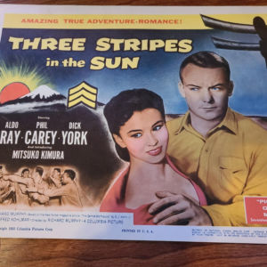 Three Stripes In The Sun 1955 Military/Aviation Lobby Cards