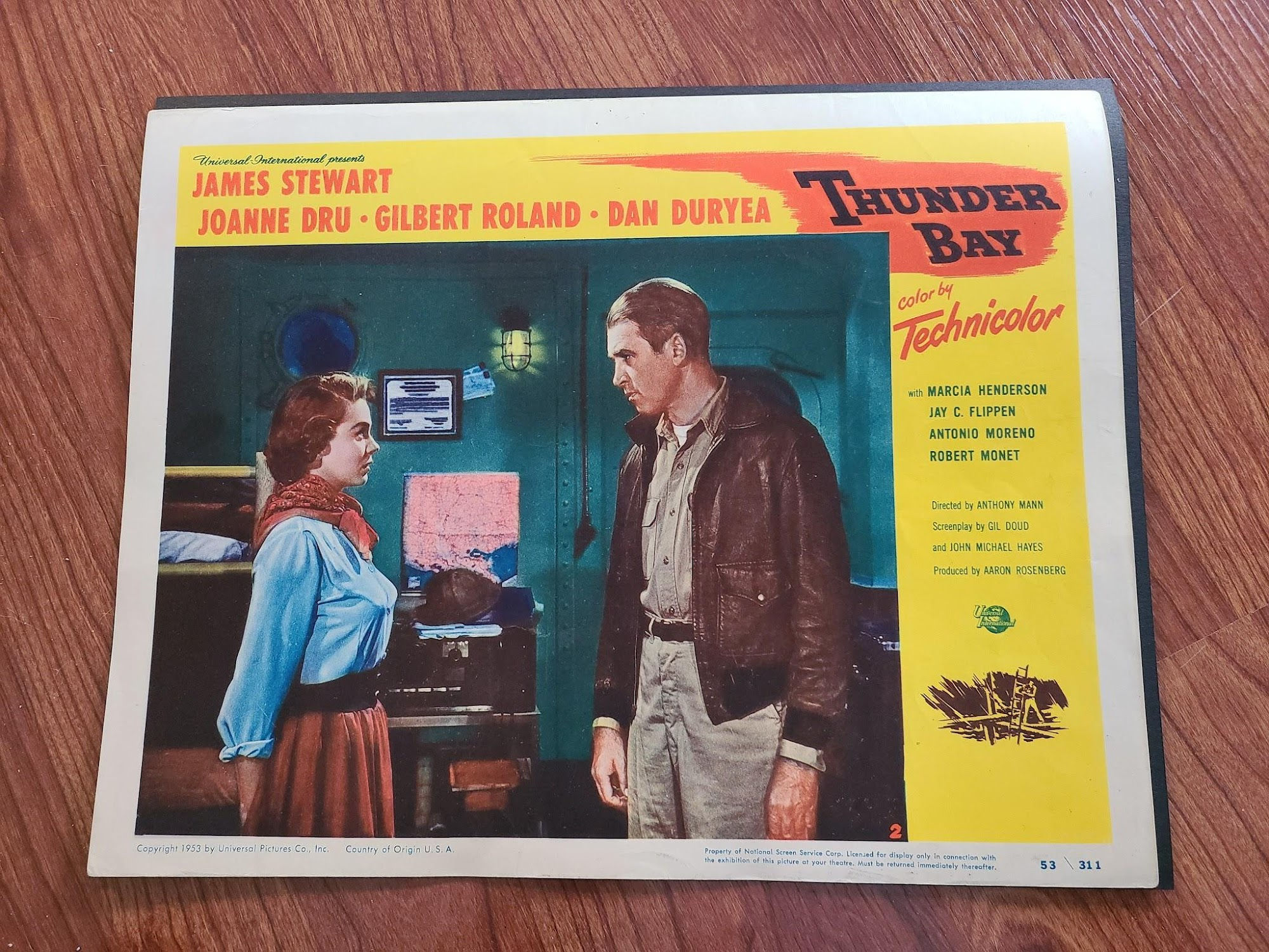 Thunder Bay 1953 General Lobby Cards