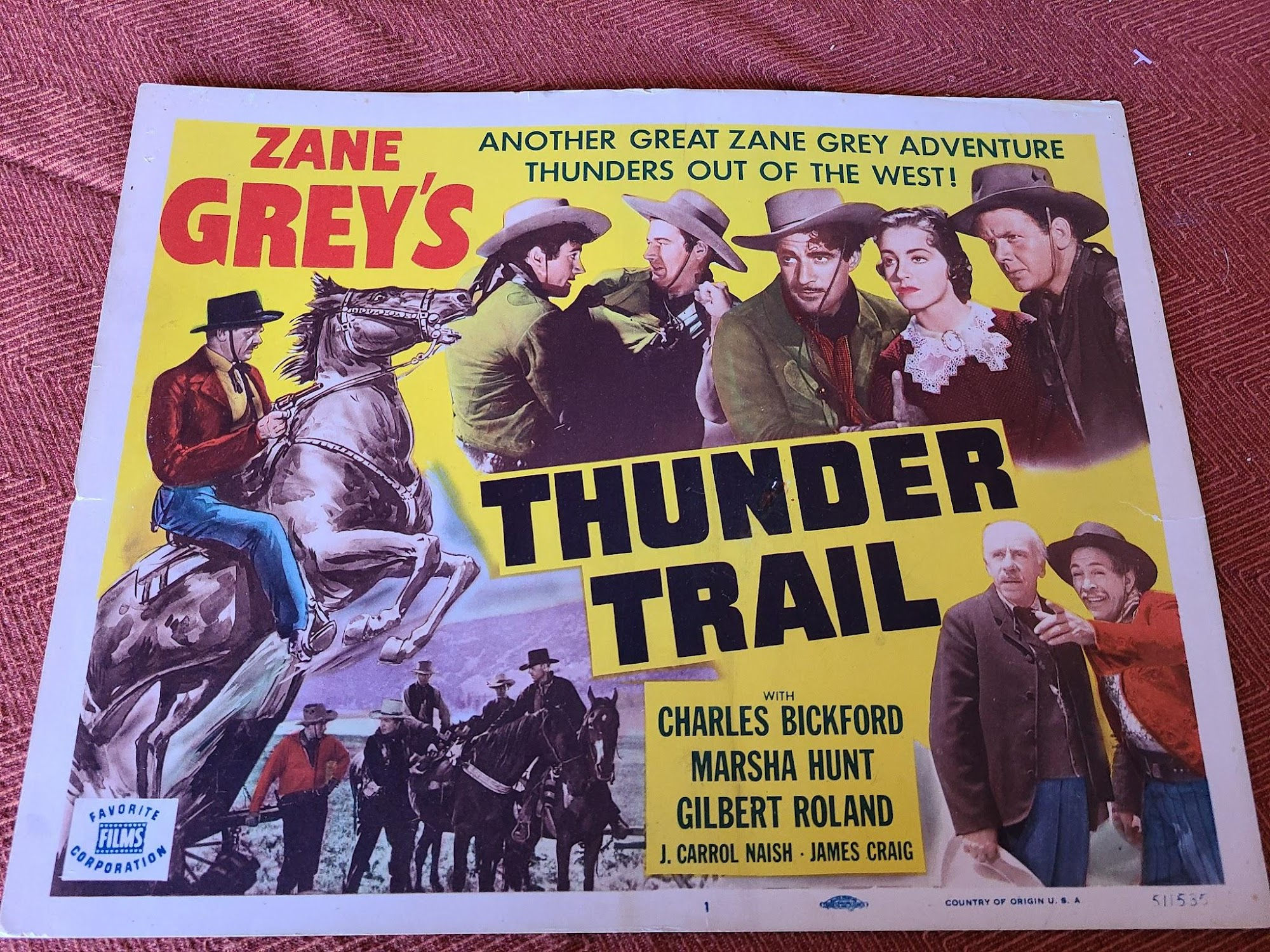 Thunder Trail 1937 Western Lobby Cards