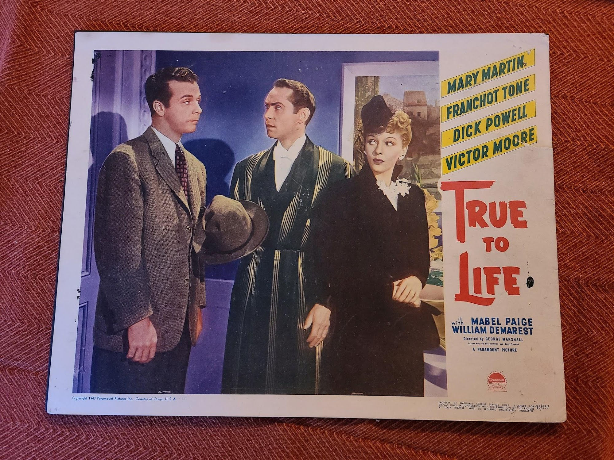 True To Life 1943 General Lobby Cards