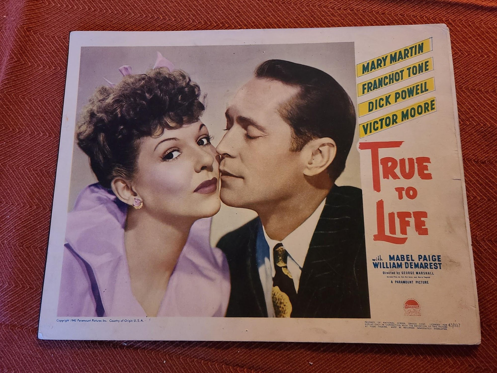 True To Life 1943 General Lobby Cards