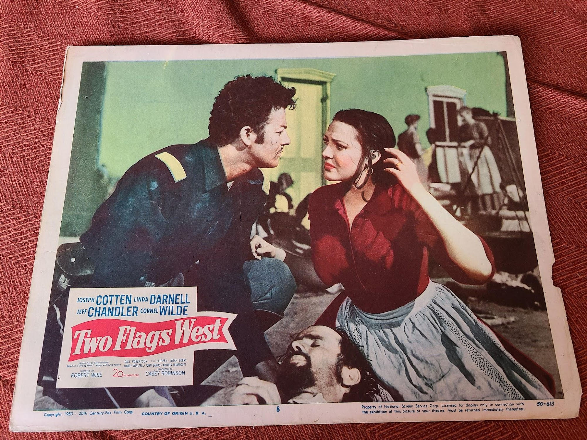 Two Flags West 1950 Western Lobby Cards