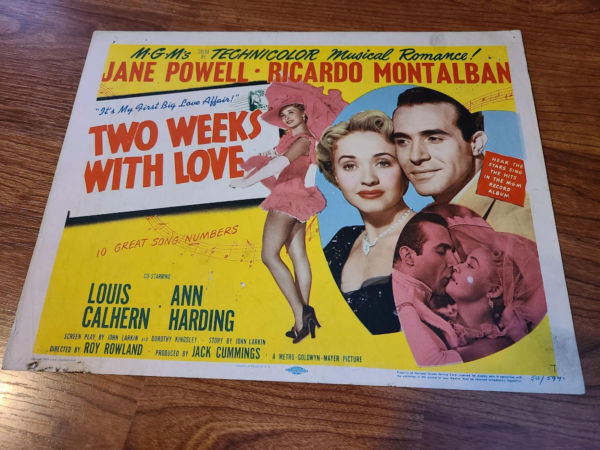 Two Weeks With Love 1950 Title Cards