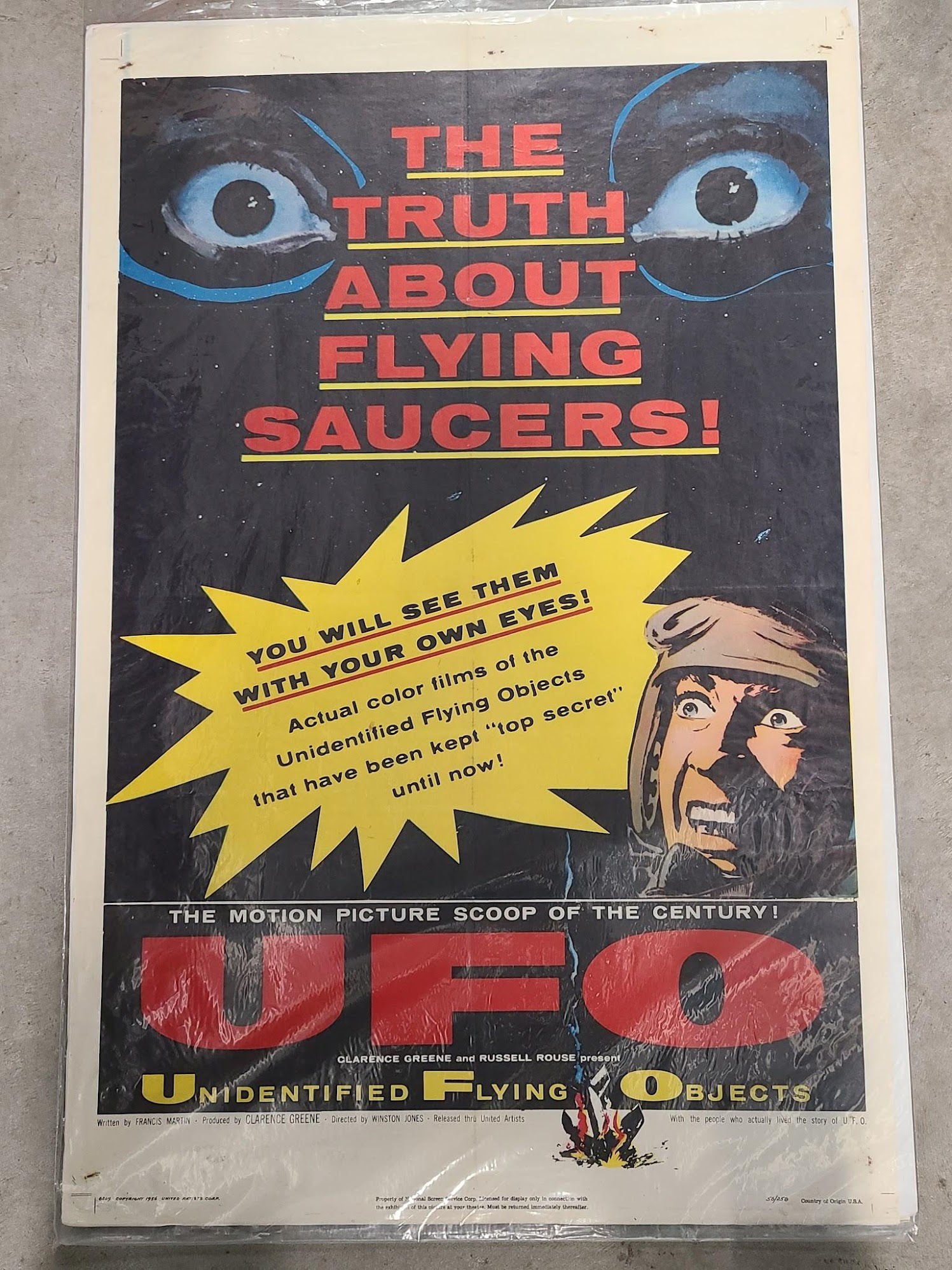 U.F.O 1956 1 Sheets/US