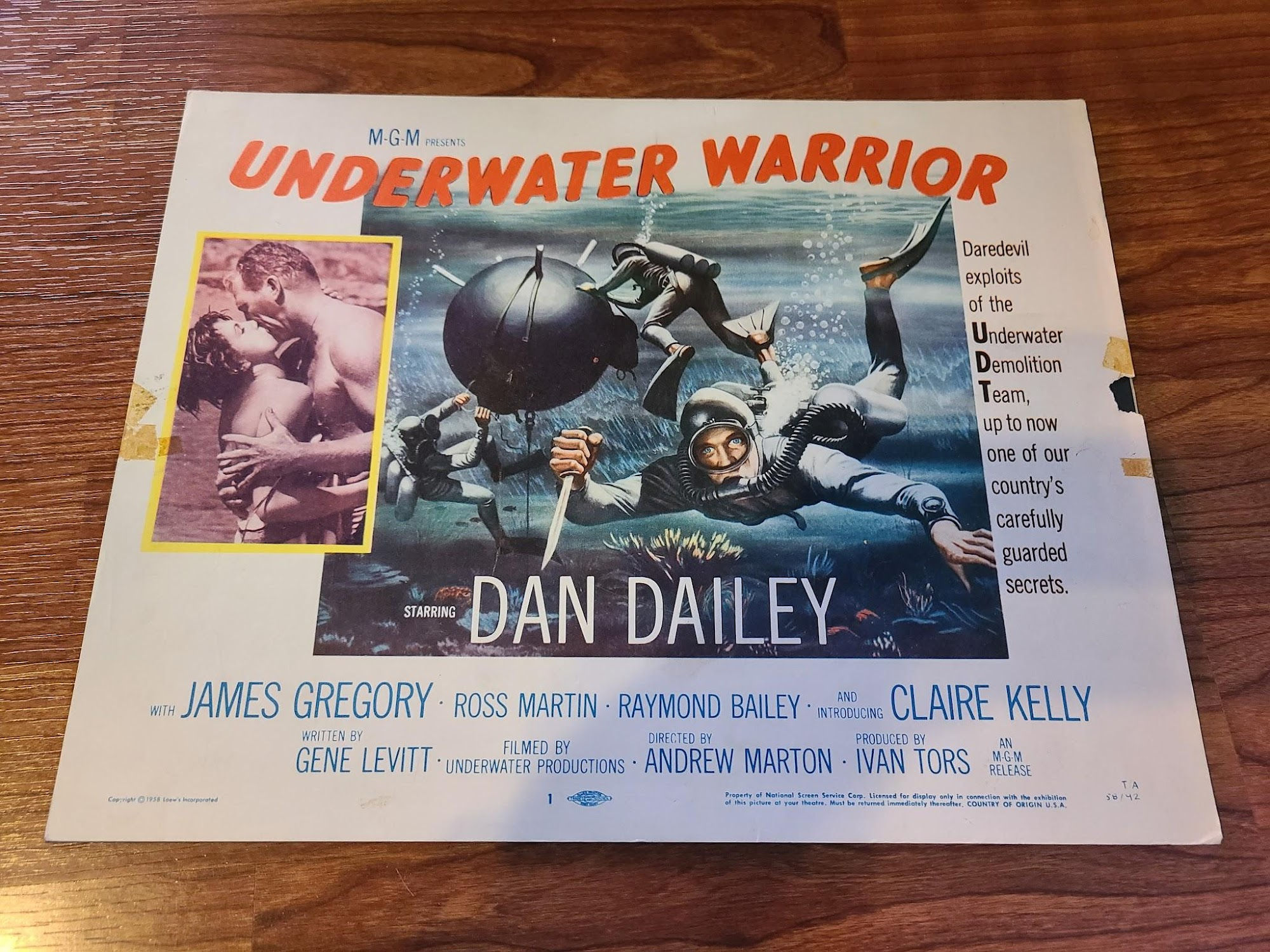 Underwater Warrior 1958 Military/Aviation Lobby Cards