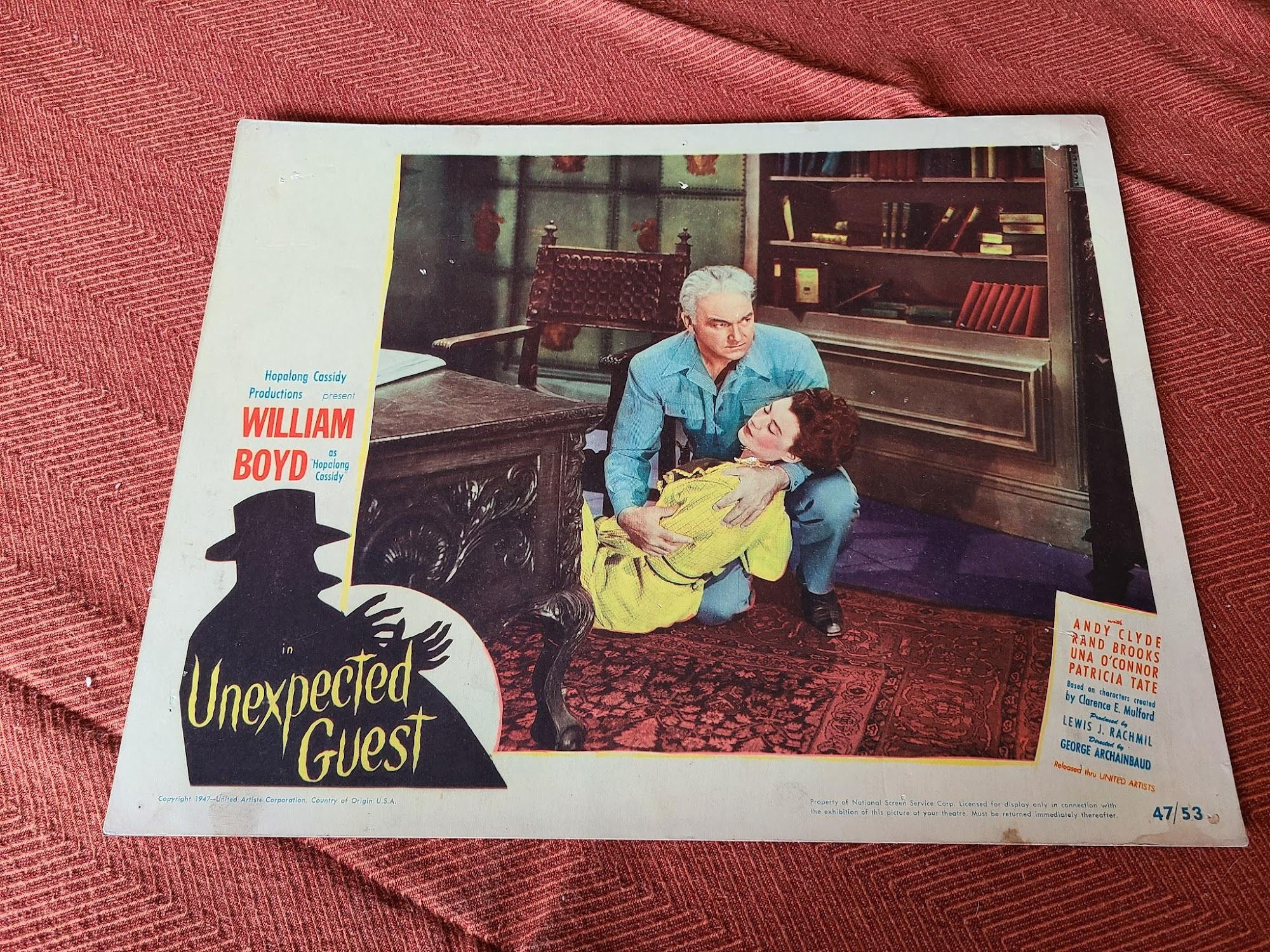 Unexpected Guest 1947 Western Lobby Cards