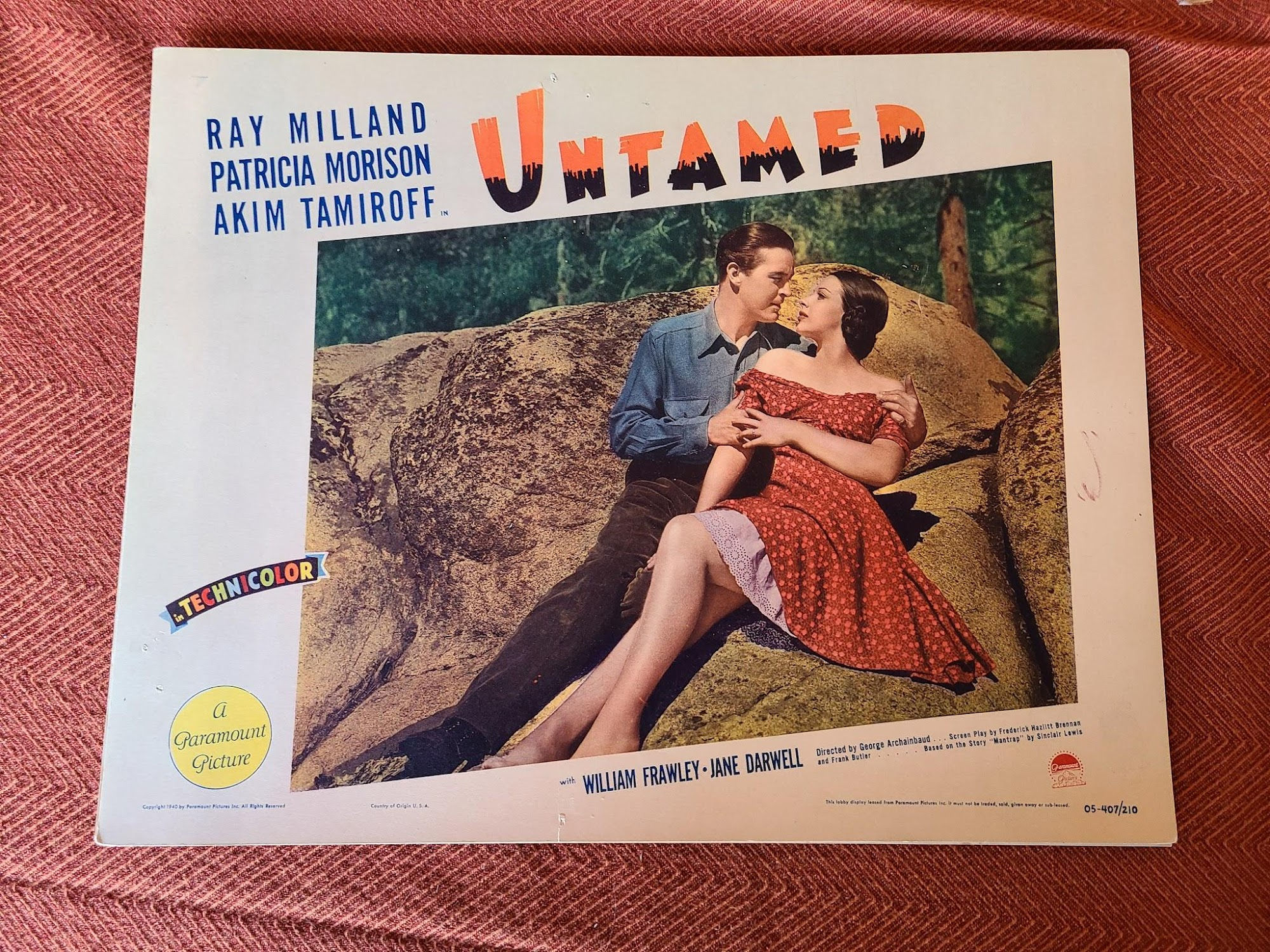 Untamed 1940 General Lobby Cards