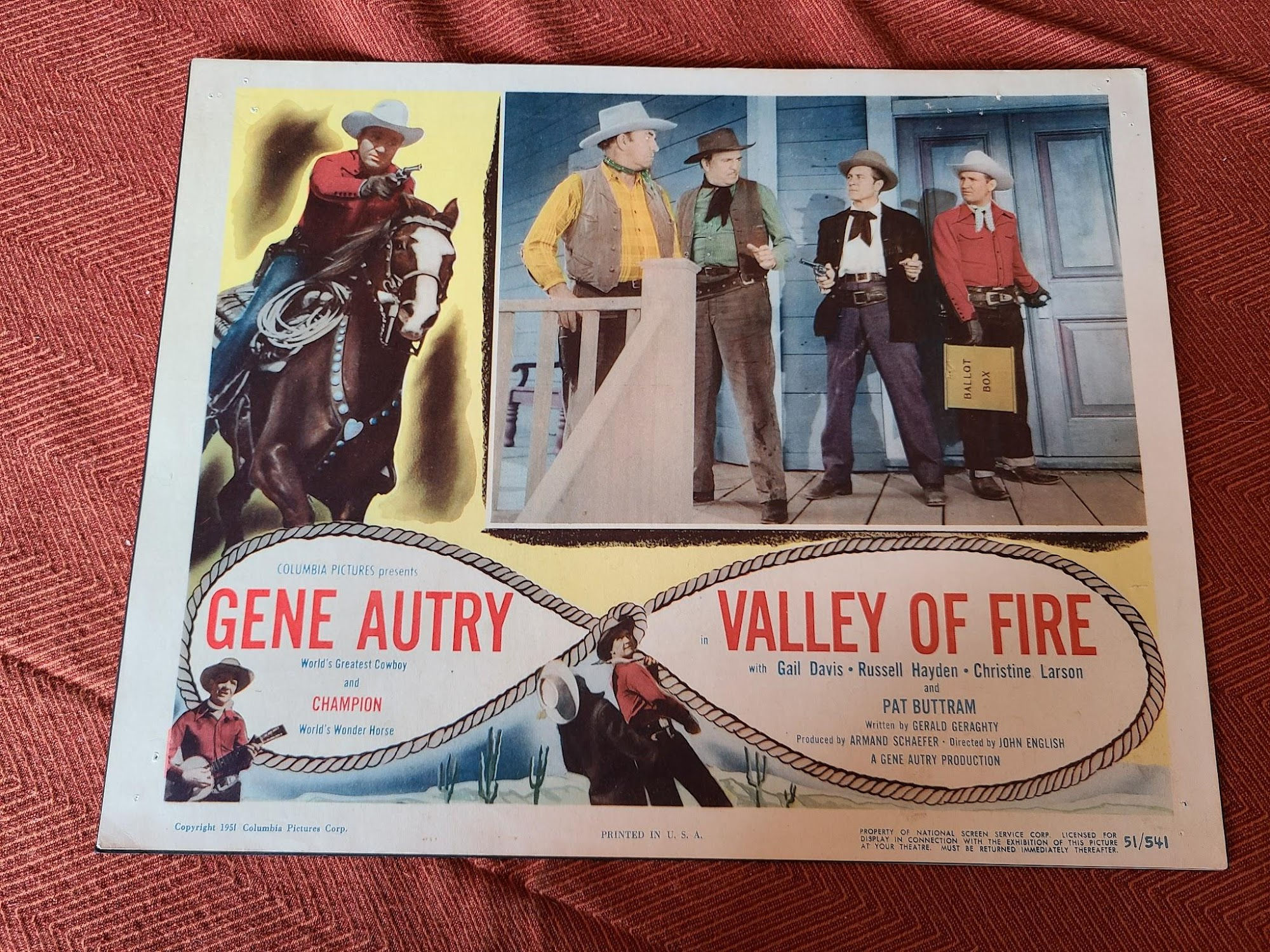 Valley Of Fire 1951 Western Lobby Cards