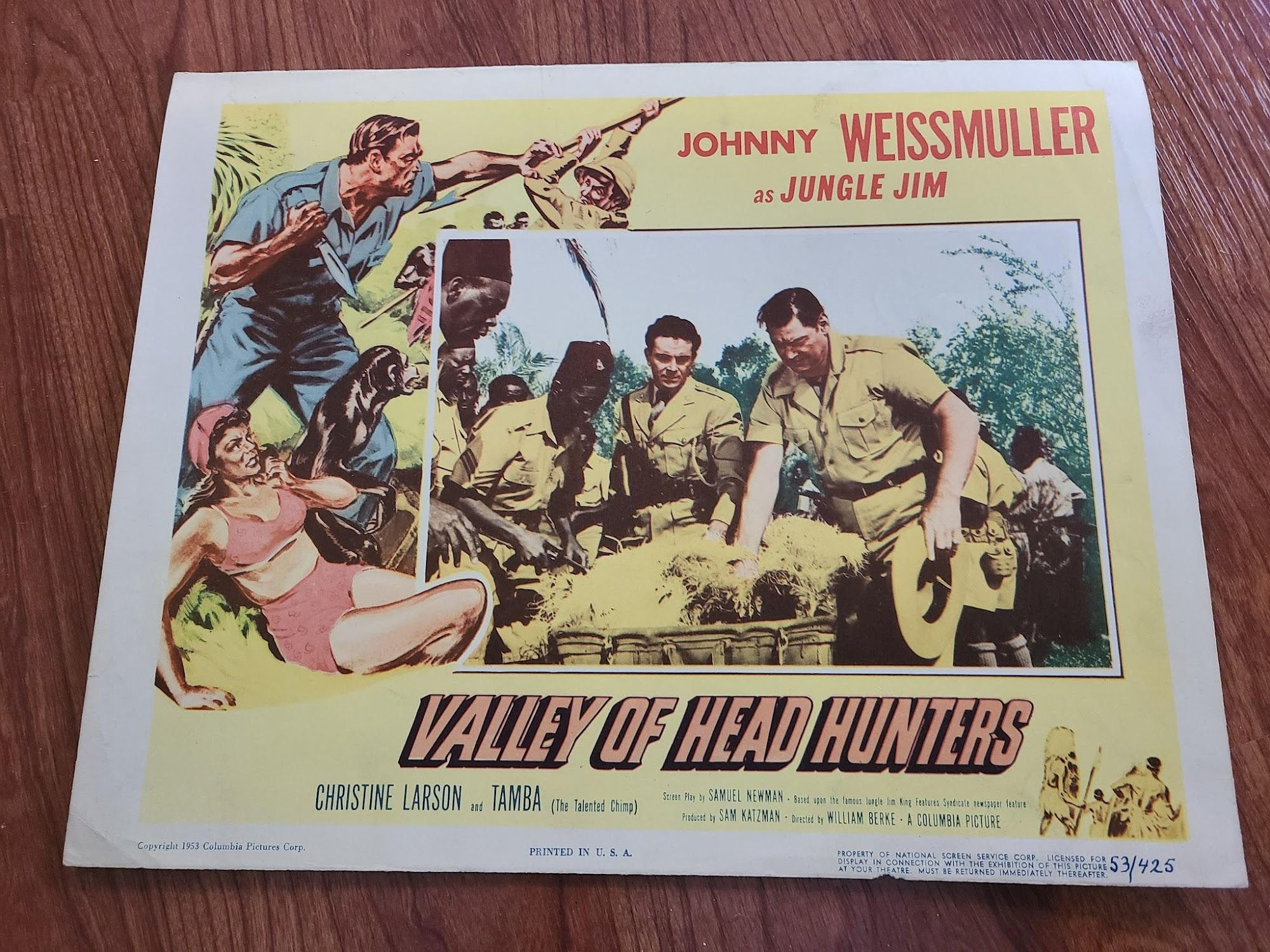 Valley Of Head Hunters 1953 General Lobby Cards