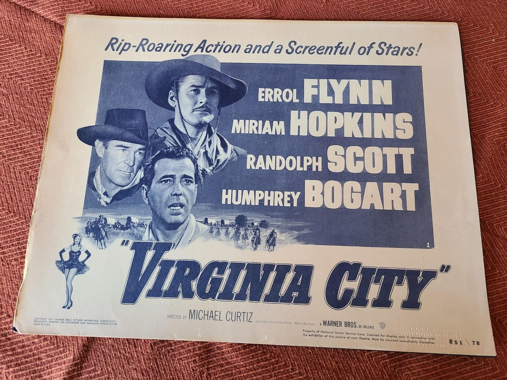 Virginia City 1940 Western Lobby Cards