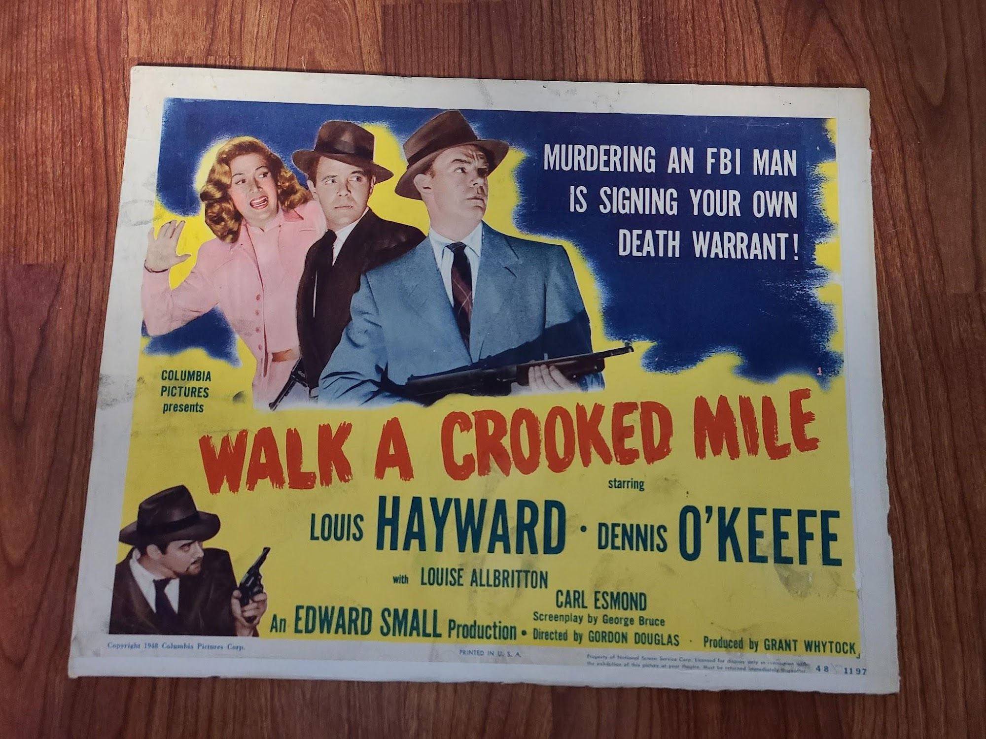 Walk A Crooked Mile 1948 Title Cards