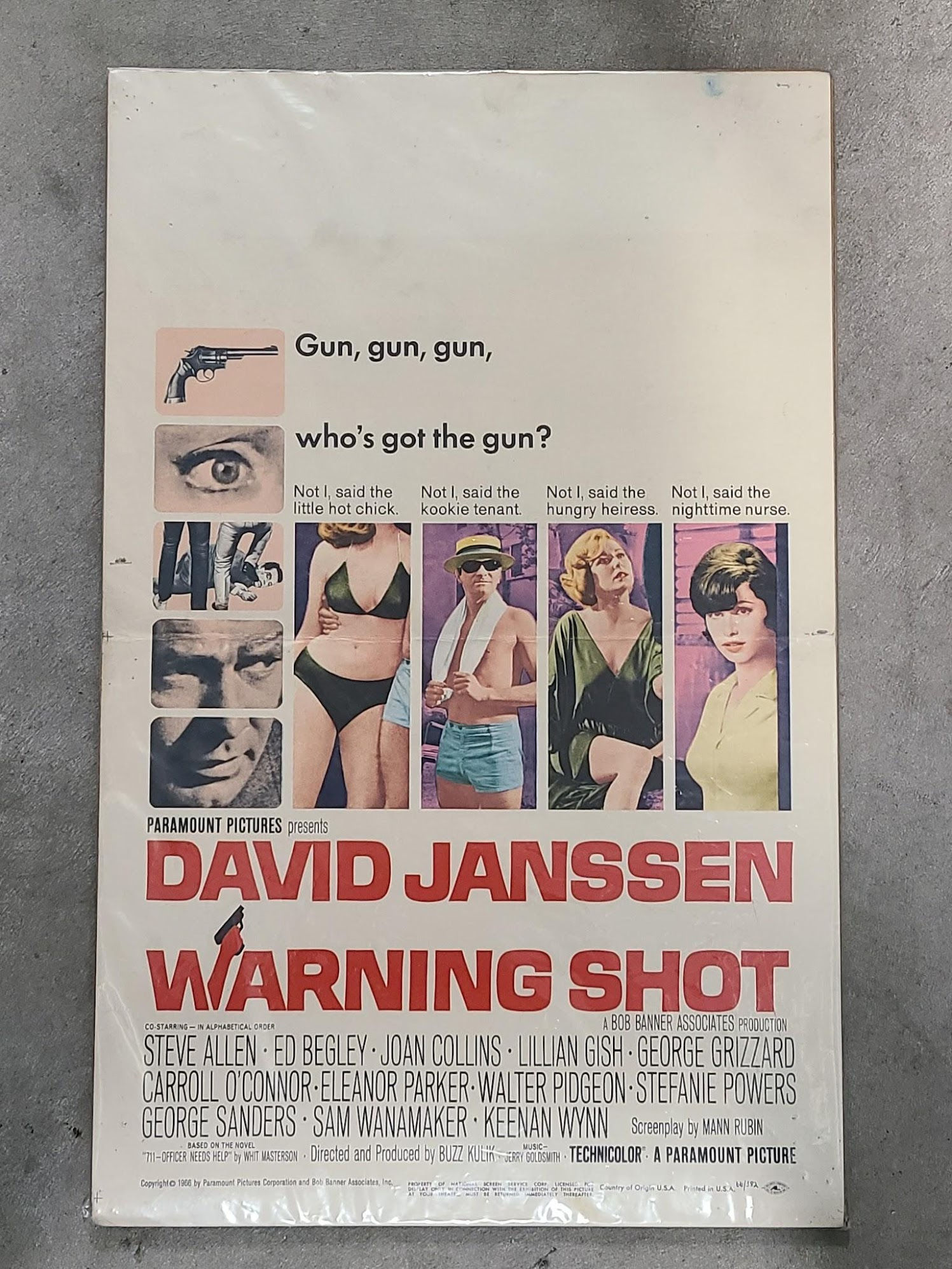 Warning Shot 1967 Window Cards