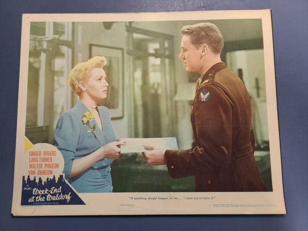 Weekend At The Waldorf 1945 General Lobby Cards
