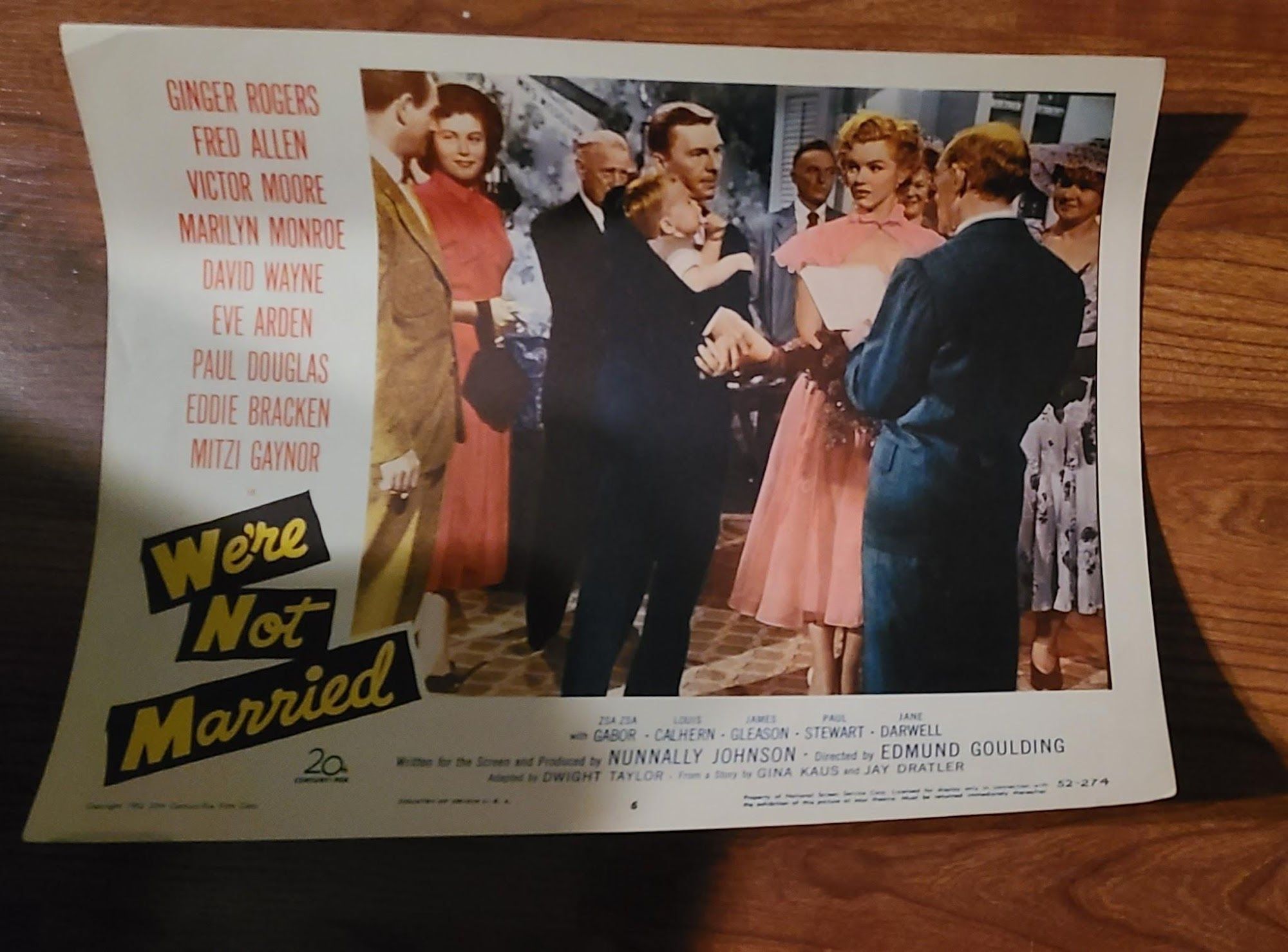 We're Not Married 1952 General Lobby Cards