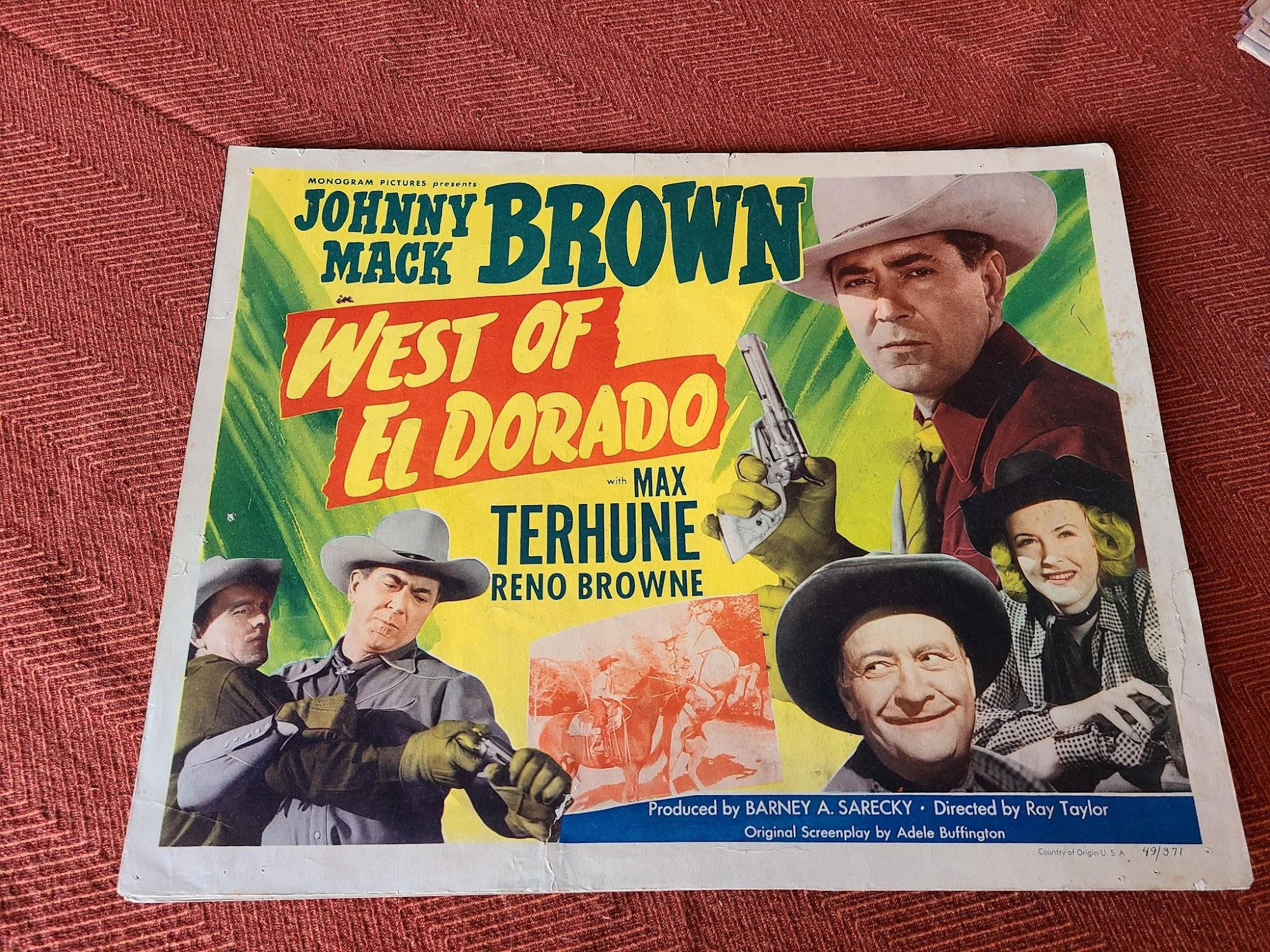 West Of El Dorado 1949 Western Lobby Cards
