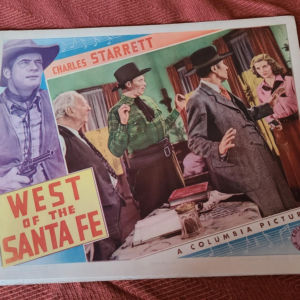 West of Santa Fe 1938 Western Lobby Cards